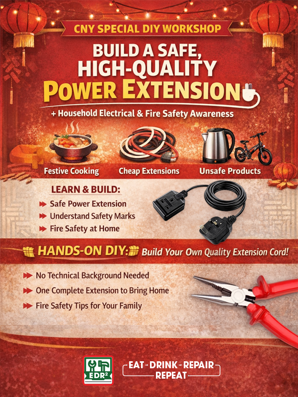 power cord CNY Special DIY Workshop - Build a Safe, High-Quality Power Extension (01022026)