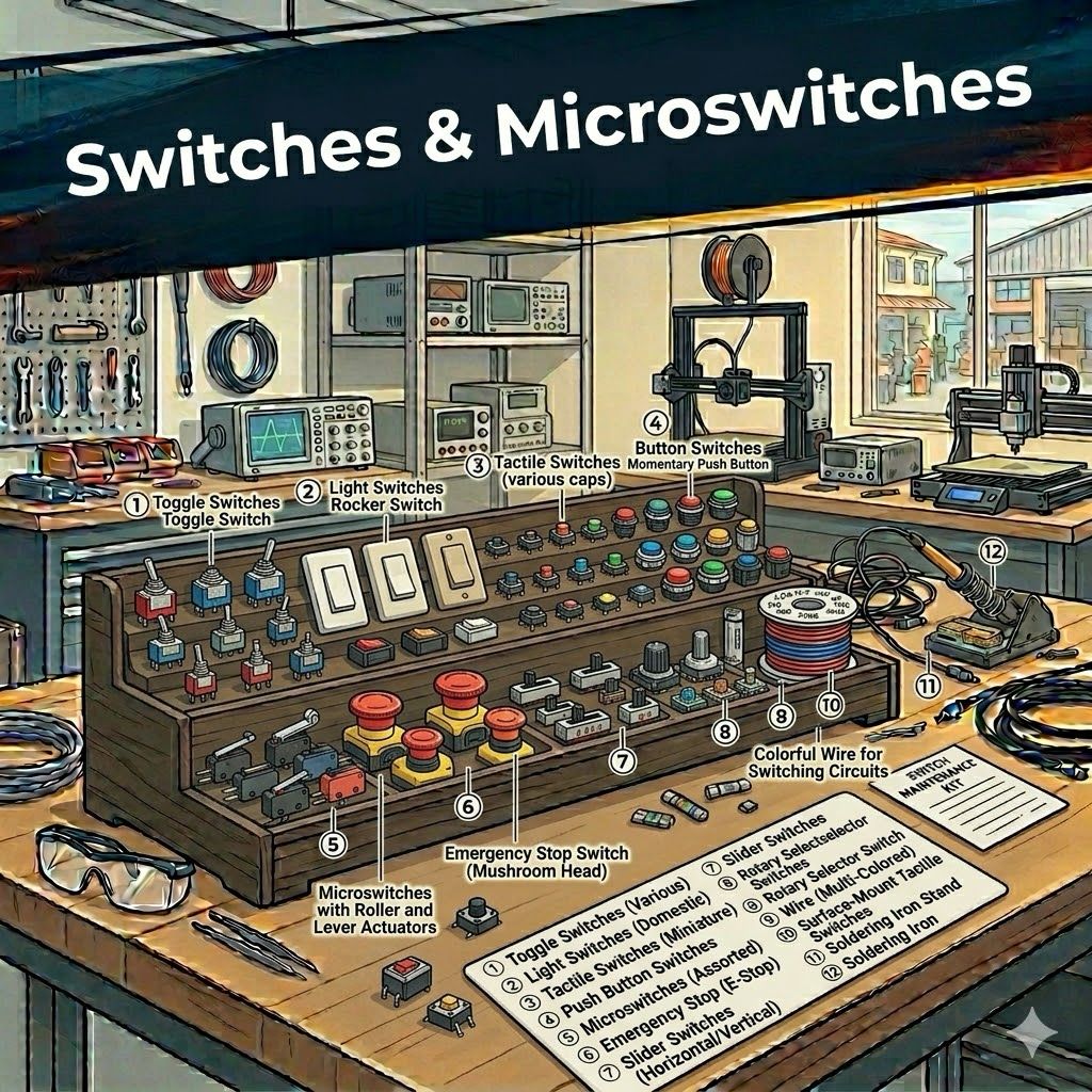 Tactile Switches (Assorted, 250pcs)