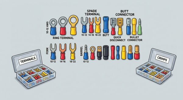 Connectors, various crimps & terminals